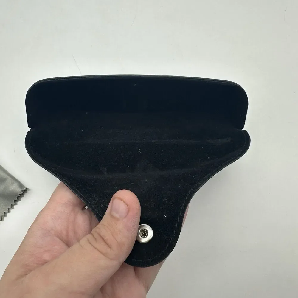 Lot of 4 Ray-Ban Sunglasses Cases Black Textured Leather Replacement Snap